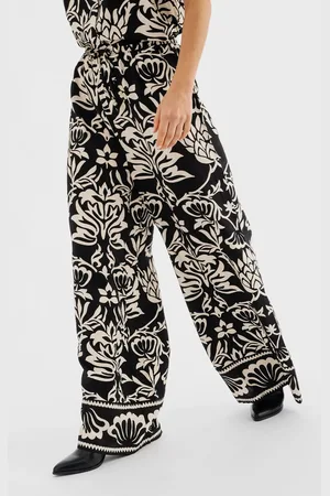 Gémo Pantalon large et fluide en viscose imprimé à taille élastique femme