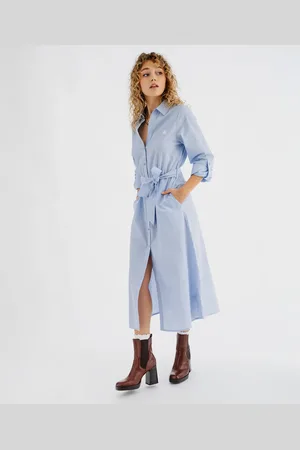 LuluCastagnette Robe chemise à manches longues rayée femme -