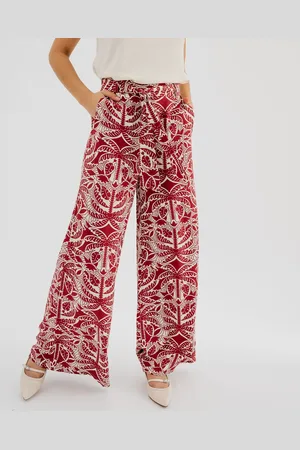 Gémo Pantalon large et fluide à taille haute ceinturée femme