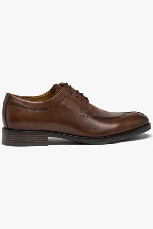 Taneo Derbies homme dessus en cuir uni à lacets cirés -