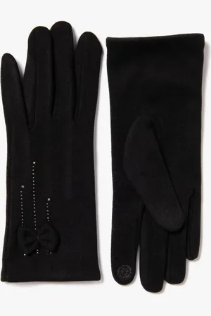 Gémo Gants tactiles à strass et nœud femme