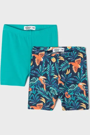 Gémo Leggings short court en coton stretch bébé fille (lot de 2)