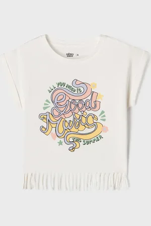 Gémo Tee-shirt manches courtes avec franges fille