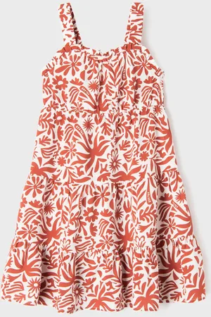 Gémo Robe imprimée à bretelles avec volants fille