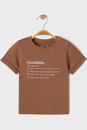 Gémo Tee-shirt manches courtes avec inscription bébé garçon