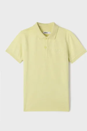 Gémo Polo à manches courtes en coton flammé garçon
