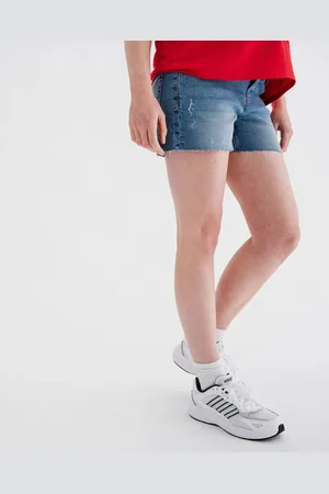 Gémo Short en jean spécial grossesse avec bandeau