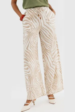 Gémo Pantalon large et fluide en viscose imprimée femme