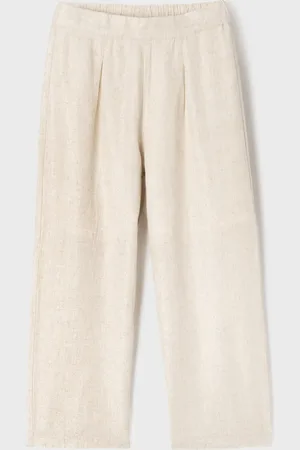 Gémo Pantalon large élégant en lin et viscose pailleté fille