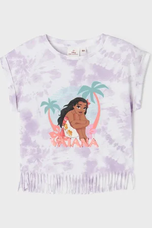 Gémo Tee-shirt manches courtes à franges motif Vaiana fille - Disney