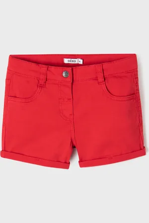 Gémo Short en coton stretch avec revers fille