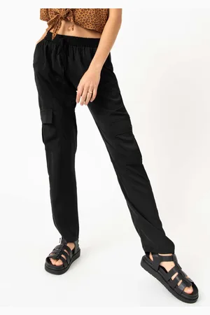 Gémo Pantalon cargo en satin fluide uni femme