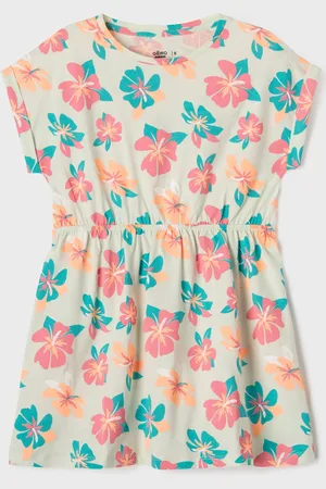 Gémo Robe à manches courtes imprimée en coton fille