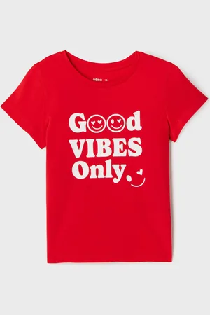 Gémo Tee-shirt manches courtes avec motif positif fille