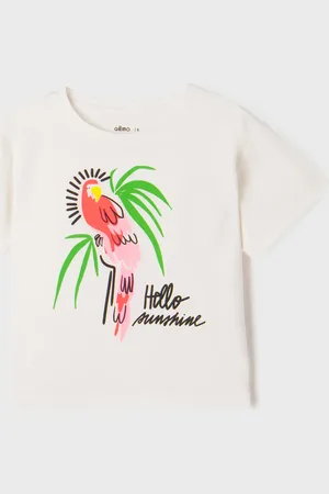 Gémo Tee-shirt manches courtes oversize avec motif fluo fille
