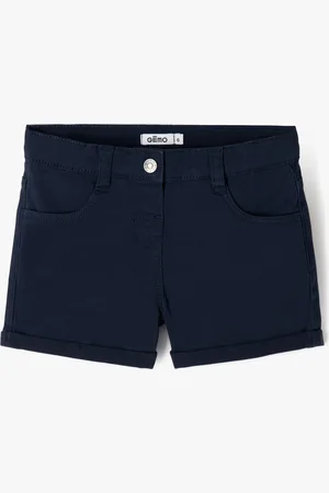 Gémo Short en coton stretch avec revers fille