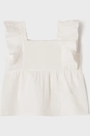 Gémo Blouse sans manches à volants coupe ample fille