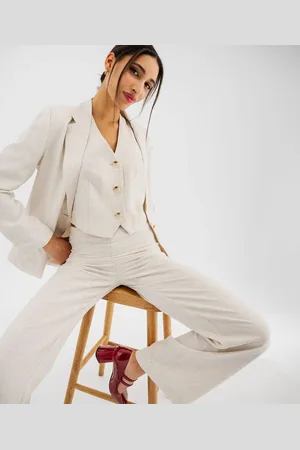 Gémo Pantalon large en viscose et lin femme