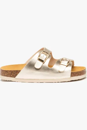 Gémo Mules fille unies à larges brides à boucle brillantes