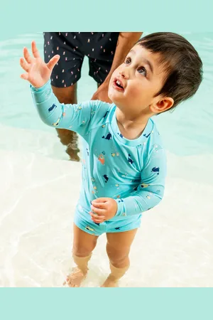 Gémo Tee-shirt de bain anti UV à motifs marins bébé garçon