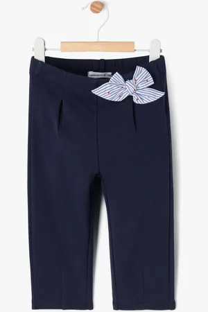 LuluCastagnette Pantalon en maille confortable à nœud fantaisie