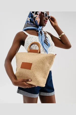 Gémo Sac en paille bicolore porté main femme