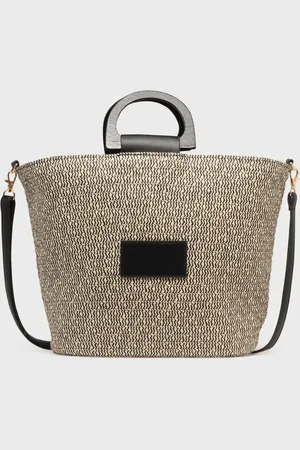Gémo Sac en paille bicolore porté main femme