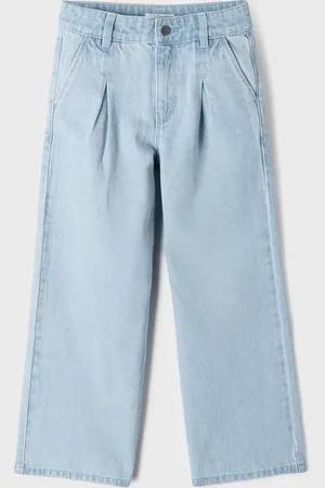 Pantalon Enfant Fille H&m Huttam Jean Fille 4-14 Ans Large Droit