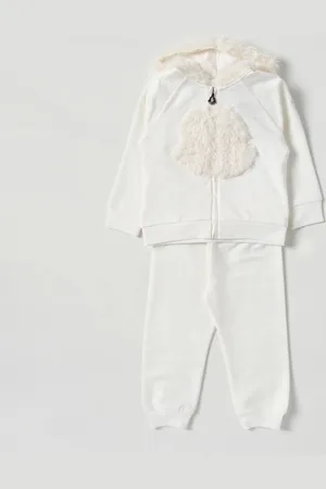 Moncler Ensemble 2 pièces en coton avec logo teddy