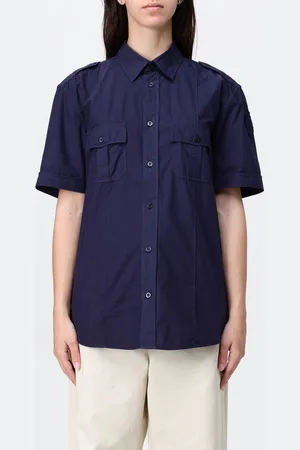 Blauer Chemise Femme couleur