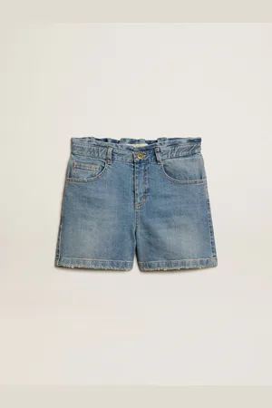 Golden Goose Short En Jean Fille À L’effet Usé,
