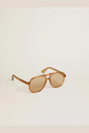 Golden Goose Lunettes De Soleil Modèle Aviateur Avec Monture Et Verres Couleur Miel, Femme