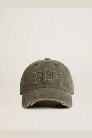 Golden Goose Casquette De Baseball En Coton Couleur Olive À L’effet Usé, Homme