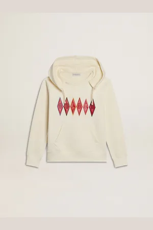 Golden Goose Sweat-shirt À Capuche Vieilli Avec Broderie Golden Sur Le Devant,