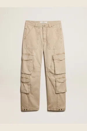 Golden Goose Pantalon Cargo Pour Homme En Coton Kaki, Homme
