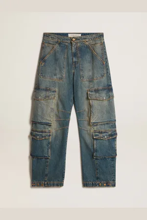 Golden Goose Pantalon Denim À L’effet Usé,