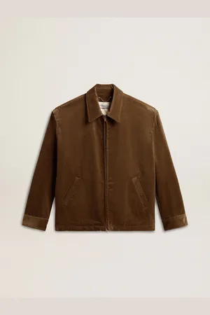 Golden Goose Veste Pour Homme En Velours Côtelé Couleur Olive, Homme