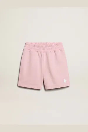 Golden Goose Short Fille Rose Avec Étoile Blanche,