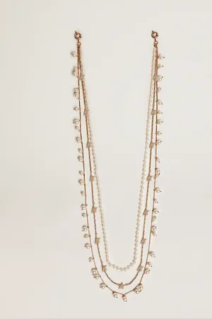 Golden Goose Collier Quatre Chaînes Femme Heritage Couleur Or Ancien, Femme