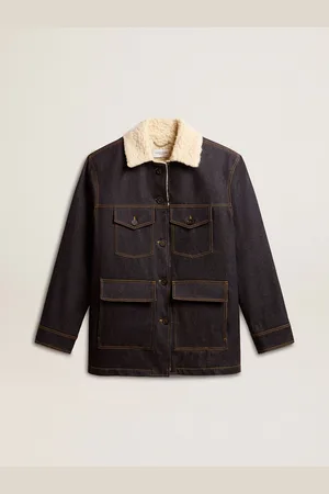 Golden Goose Veste Caban Pour Homme En Denim,