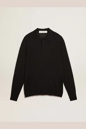 Golden Goose Polo À Manches Longues Pour Homme En Laine Mérinos, Homme