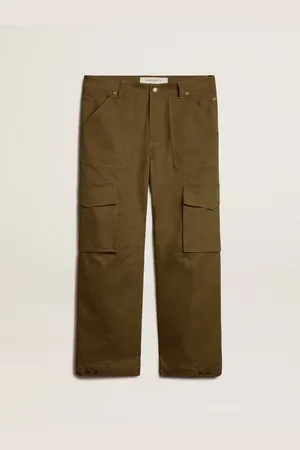Golden Goose Pantalon Cargo Olive, Homme