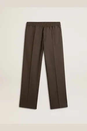 Golden Goose Pantalon Ample Homme En Laine Anthracite,
