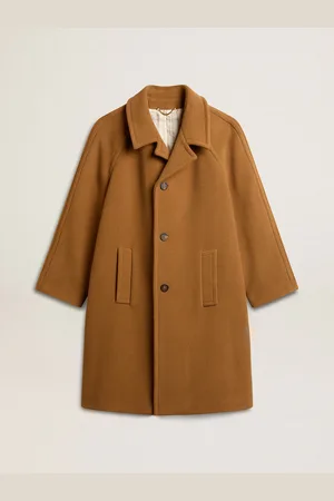 Golden Goose Manteau Droit Couleur Tabac,