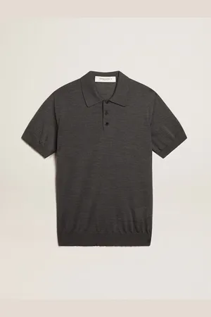 Golden Goose Polo En Laine Mérinos Pour Femme Anthracite, Femme