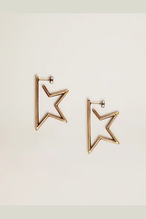 Golden Goose Boucles D’oreilles Pendantes Étoile Couleur Or Ancien, Femme
