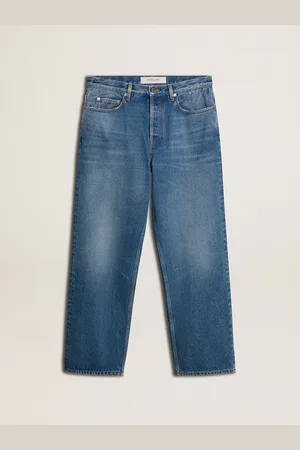 Golden Goose Jean Large Au Délavage Moyen, Homme