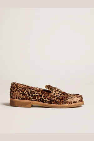 Golden Goose Mocassins Jerry Pour Homme En Cuir Façon Poulain À Imprimé Léopard, Homme