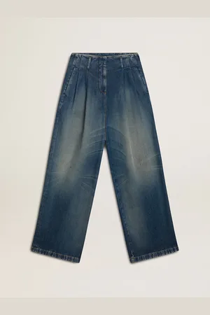 Golden Goose Jean Cny Ample Pour Femme Avec Délavage Moyen,