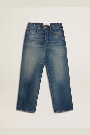 Golden Goose Jean Cny Pour Homme Avec Coupe Large Et Délavage Moyen,